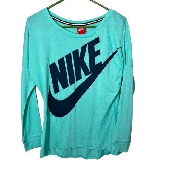 Nike Tops - NIKE SIGNAL Women’s Long Sleeve Turquoise Training T Shirt Sz Small